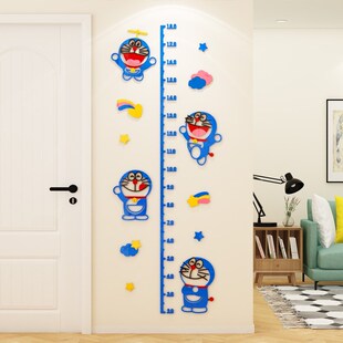 儿童身高墙贴3d立体客厅房间布置装 饰卡通量身高尺不伤墙可移除