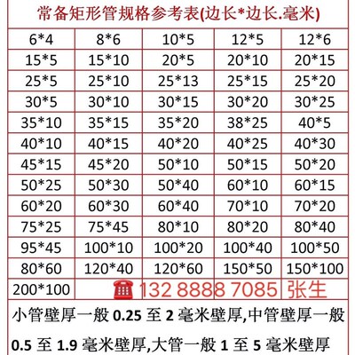 304不锈钢矩形管 长方形方管扁通10*20*30*40*50*60*100厚 2345mm