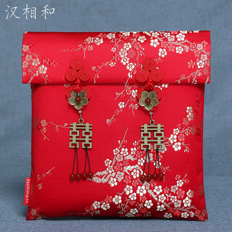 结婚红包万元大定制个性高档彩礼改口布艺婚庆钱袋子礼金袋利是封图片