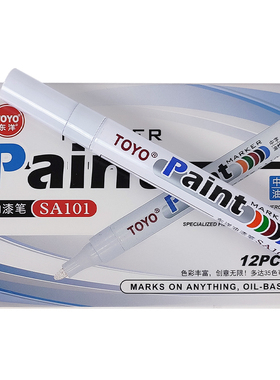 东洋油漆笔白色记号笔SA101签到补漆笔TOYO油漆笔黑色不掉色防水