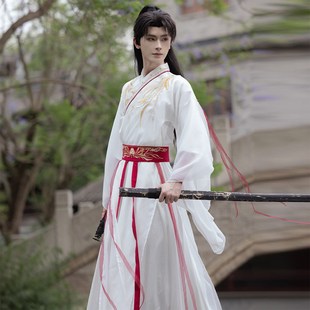 檀逸【逍遥】古装男汉服改良仙侠气古风黑白双色汉元素春夏四季