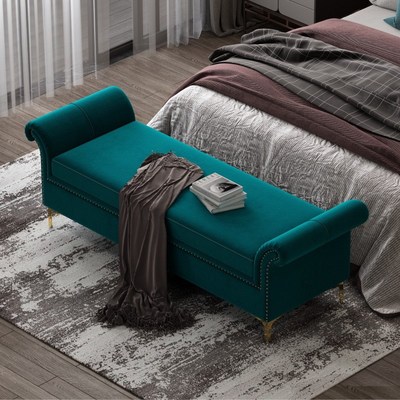 李太家具美式床尾凳客厅沙发脚踏门厅换鞋凳轻奢长凳网红储物收纳