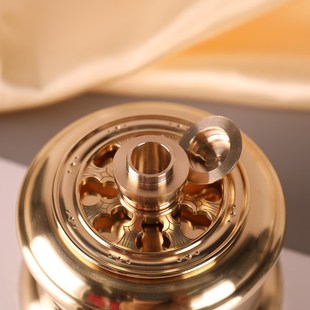 语狮子缩微胶片八福金轮黄铜办公手捻西藏转轮转动转金筒右挽狂澜