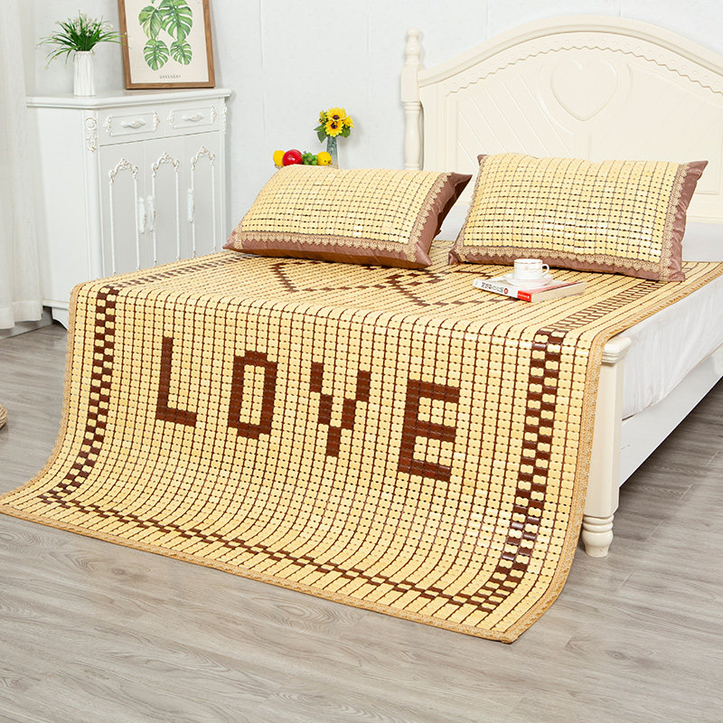 麻将凉席1.5床夏季麻将席1.8米双人床席子夏天碳化竹块竹席可折叠,床上用品,凉席/草席/麻席,淘宝优惠券,粉丝福利购,淘宝优惠卷