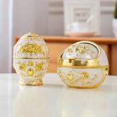 创意金属大象烟灰缸家用客厅茶几个性 办公室防风耐摔有盖烟缸