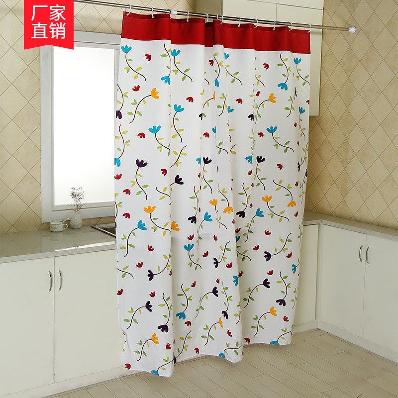 一件起批蓝芝花浴帘布环保涤纶加厚防水防霉淋浴帘铜扣眼送浴帘环,家庭/个人清洁工具,浴帘,淘宝优惠券,粉丝福利购,淘宝优惠卷