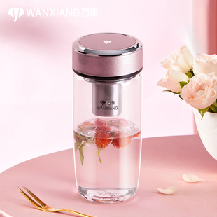 万象玻璃杯女生单层茶杯时尚可爱小巧口袋杯迷你便携大肚喝水杯子