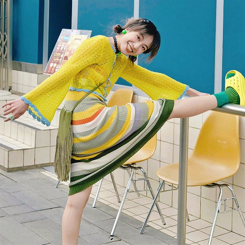 洋气镂空长袖防晒小开衫女夏季薄外搭喇叭袖拼色短款上衣休闲外套,女装/女士精品,毛针织衫,淘宝优惠券,粉丝福利购,淘宝优惠卷