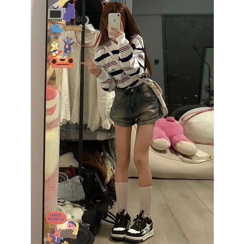 中大儿童装牛仔短裤小个子夏季复古学生美式高腰显瘦百搭阔腿女童,童装/婴儿装/亲子装,裤子,淘宝优惠券,粉丝福利购,淘宝优惠卷