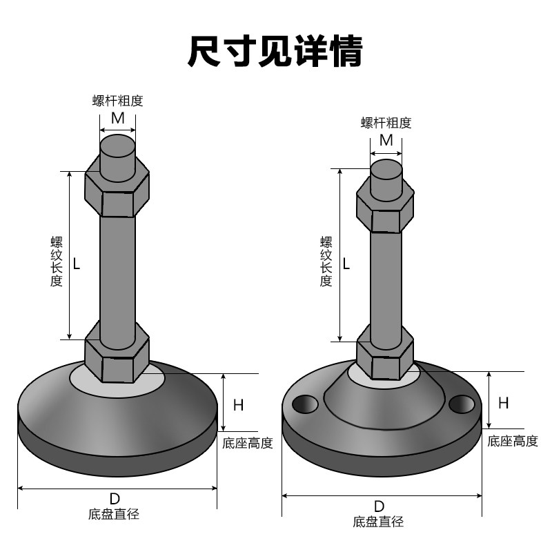 304不锈钢重型可调节蹄脚固定螺丝支撑脚机械机脚地脚防锈脚杯m16,基础建材,家具脚垫,淘宝优惠券,粉丝福利购,淘宝优惠卷