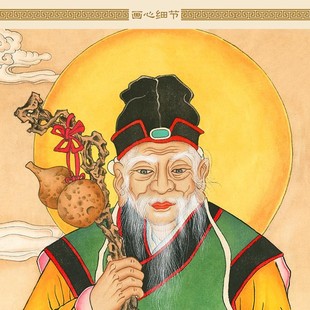 土地神画像挂图 土地爷公公神像画 福德正神卷轴画挂画绢布画定制