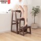 实木梯凳梯子家用折叠凳登高凳两用三步小梯子室内多功能加厚梯椅