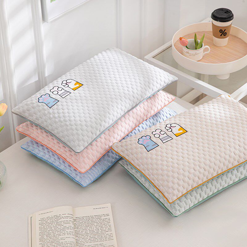 夏季儿童枕头冰豆豆夏天冰丝凉感枕套小学生幼儿园冰凉荞麦壳枕头