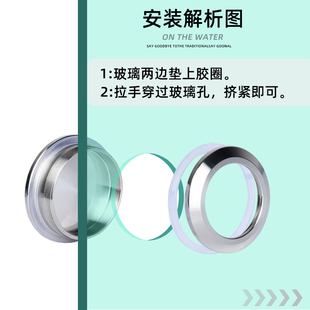 304不锈钢玻璃移门拉手 吊趟门推拉门滑门拉手隐形把手圆形门扣手