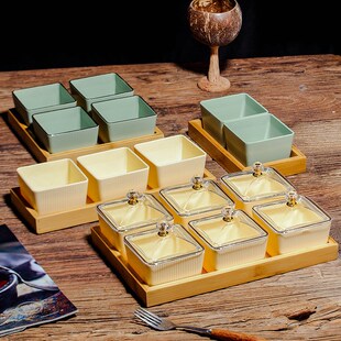 北欧风家用零食坚果盘分格水果盘商用开店试吃盒酒店糖果瓜子果篮