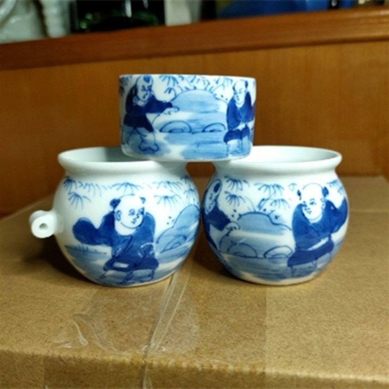 痰盂手绘青花鸟食罐麻料鸟杯朱雀百灵包邮陶瓷鸟食杯景德镇名氏堂,宠物/宠物食品及用品,鸟禽喂食器/喂水器,淘宝优惠券,粉丝福利购,淘宝优惠卷