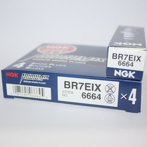 NGK铱金火花塞BR7EIX适用B7ES BR7ES F7TC 淑女两冲KTM250 300