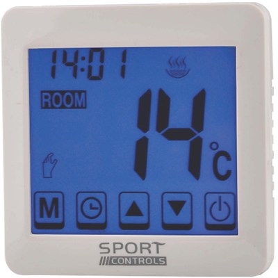 采暖型温控器电热执行器普通触屏水采暖周四时段编程蓝色背光XCD