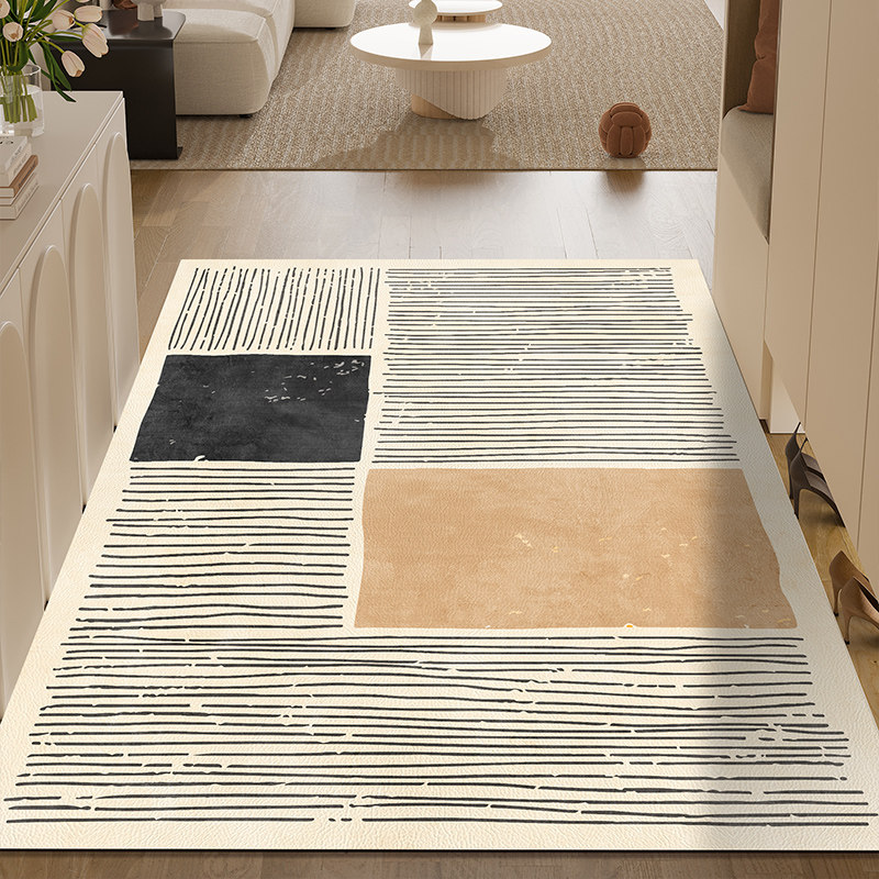 侘寂风竖款入户门玄关地垫 皮革门厅家用地毯免洗可擦pvc定制裁剪,居家布艺,家用脚垫,淘宝优惠券,粉丝福利购,淘宝优惠卷