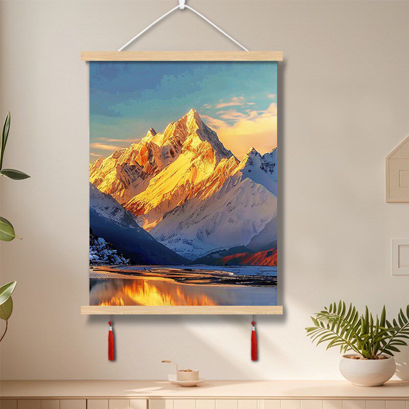 日照金山办公室装饰画卧室床头挂画入户玄关壁画客厅沙发背景墙面