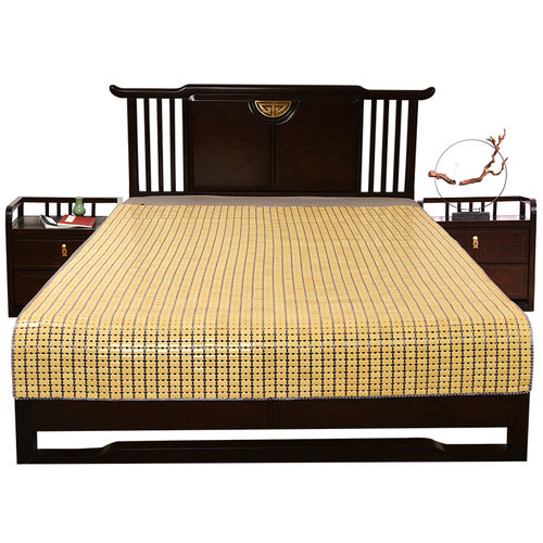 麻将席夏季竹凉席折叠本色经典1.5米1.8m床品垫双人麻将凉席定做