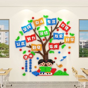 小学生文化墙贴光荣榜评比栏教室布置装饰励志标语班级之星照片墙