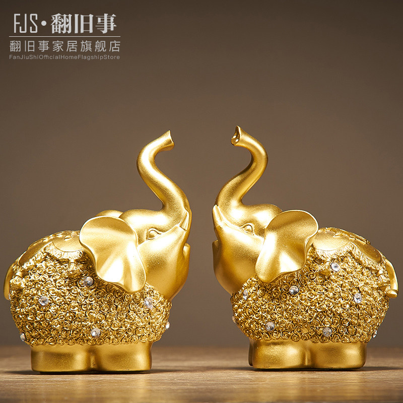 大象摆件客厅酒柜电视柜创意家居玄关软装饰品乔迁新居礼品办公室,家居饰品,装饰摆件,淘宝优惠券,粉丝福利购,淘宝优惠卷