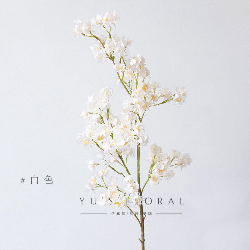 仿真花大南烛花白色浅紫色花材花艺造景家居装饰美陈软装摄影道具