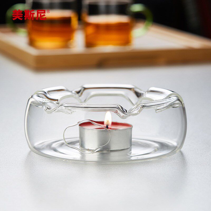 美斯尼玻璃温茶炉加热底座保温蜡烛小火炉套装茶壶泡茶家用花茶器