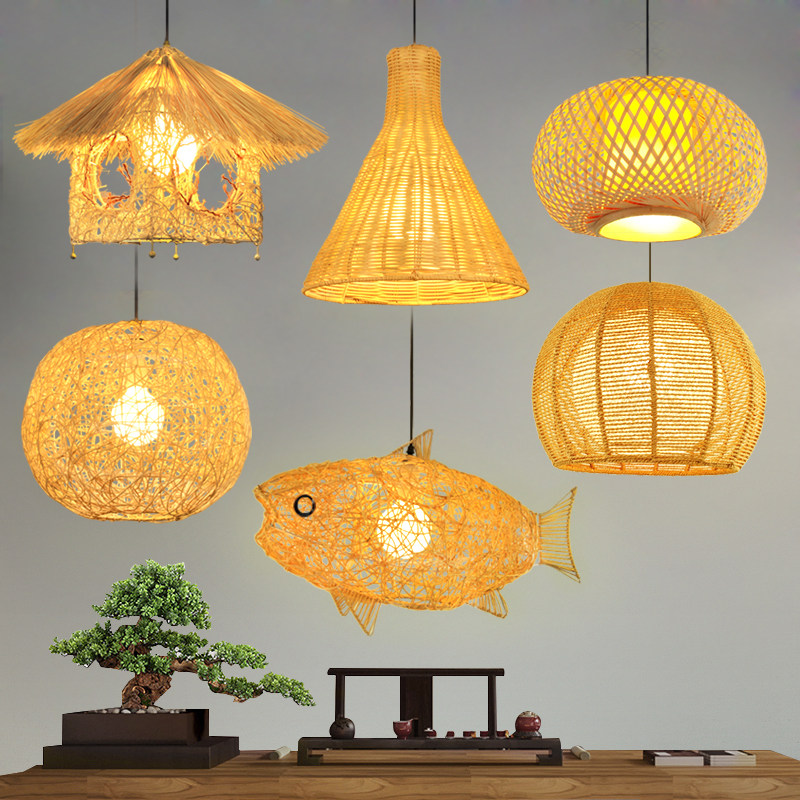 现代中式鸟巢吊灯餐厅饭店吧台火锅店卧室书房客厅藤艺竹艺编织灯,家装灯饰光源,酒店/宴会厅/餐饮吊灯,淘宝优惠券,粉丝福利购,淘宝优惠卷