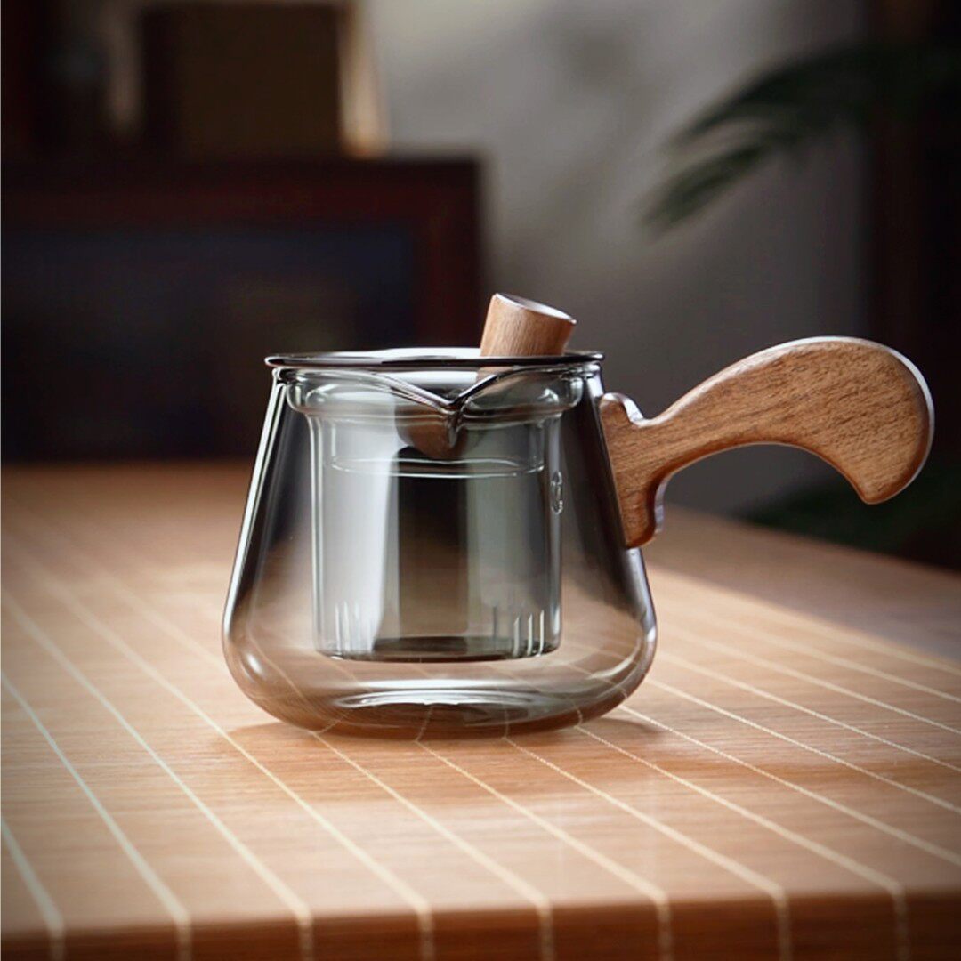 全度侧把泡茶壶高硼硅耐高温玻璃单壶过滤茶水分离耐高温功夫茶具