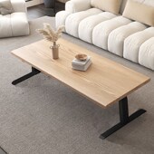 电动升降茶几餐桌两用白蜡木升降茶桌可升降桌客厅餐厅小户型现代