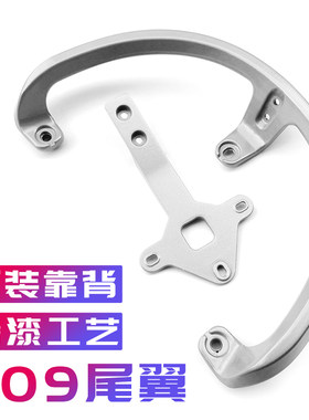 B09电动车靠背支架尾翼众星g5后扶手货架新大洲铝合金后衣架尾翼
