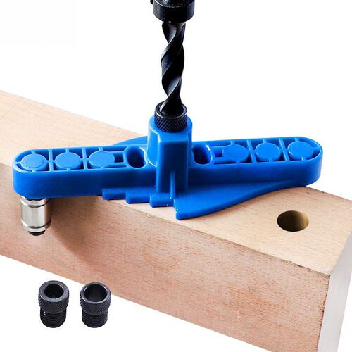 二合一直孔打孔定位器 自对中划线器DIY木工工具 圆木榫打孔器