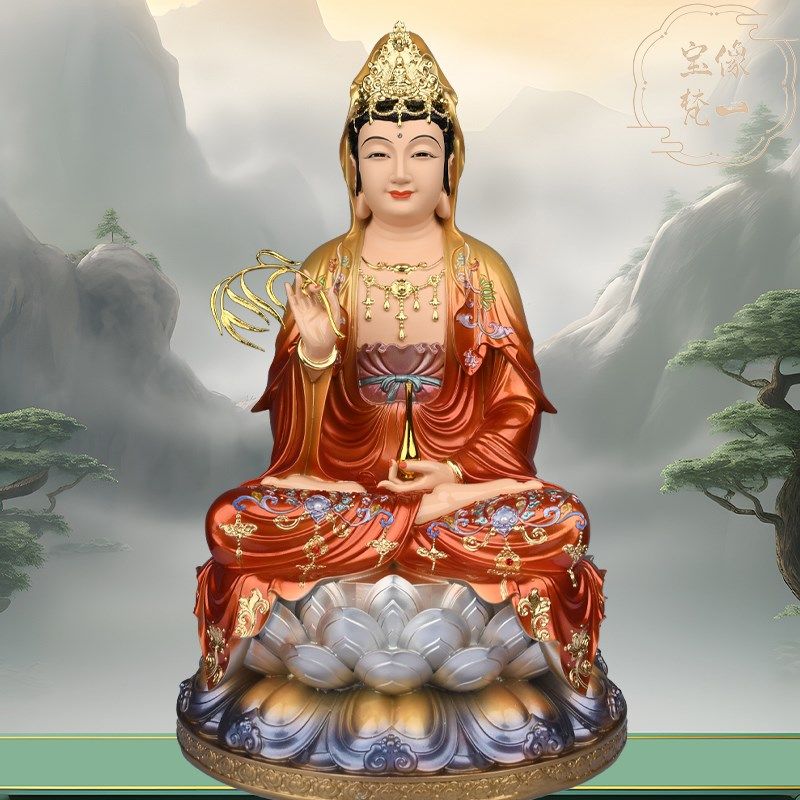 观音像观音菩萨家用供奉观世音菩萨南海观音神像全堂佛纯手工摆件,家居饰品,装饰摆件,淘宝优惠券,粉丝福利购,淘宝优惠卷