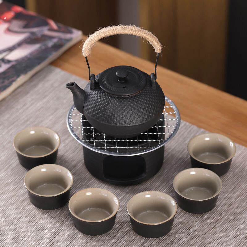 茶壶陶瓷提梁壶温茶炉家用功夫茶具泡茶壶套装单壶围炉煮茶粗陶器