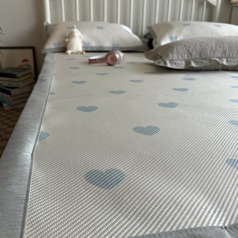 2025新款夏季可机洗冰丝凉席三件套冰藤席冰丝席空调软席子1.5m床,床上用品,冰丝席,淘宝优惠券,粉丝福利购,淘宝优惠卷