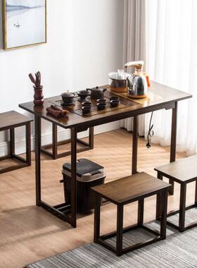 茶几功夫茶道小茶桌椅组合实木泡茶台茶具套装一体家用中式茶艺桌