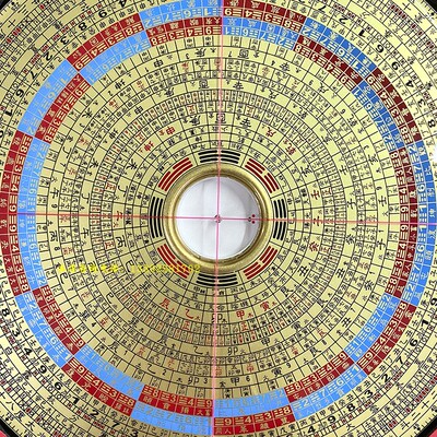 2021正宗东定新款7寸2三元三合电木金色波丽面综合罗盘详情有视频
