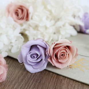 永生花玫瑰整盒21朵diy手工装饰保鲜花干花材料包玻璃罩礼盒点缀