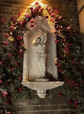 欧式壁挂墙面装饰假窗浮雕少女玄关走廊家居背景墙装饰挂饰工艺礼