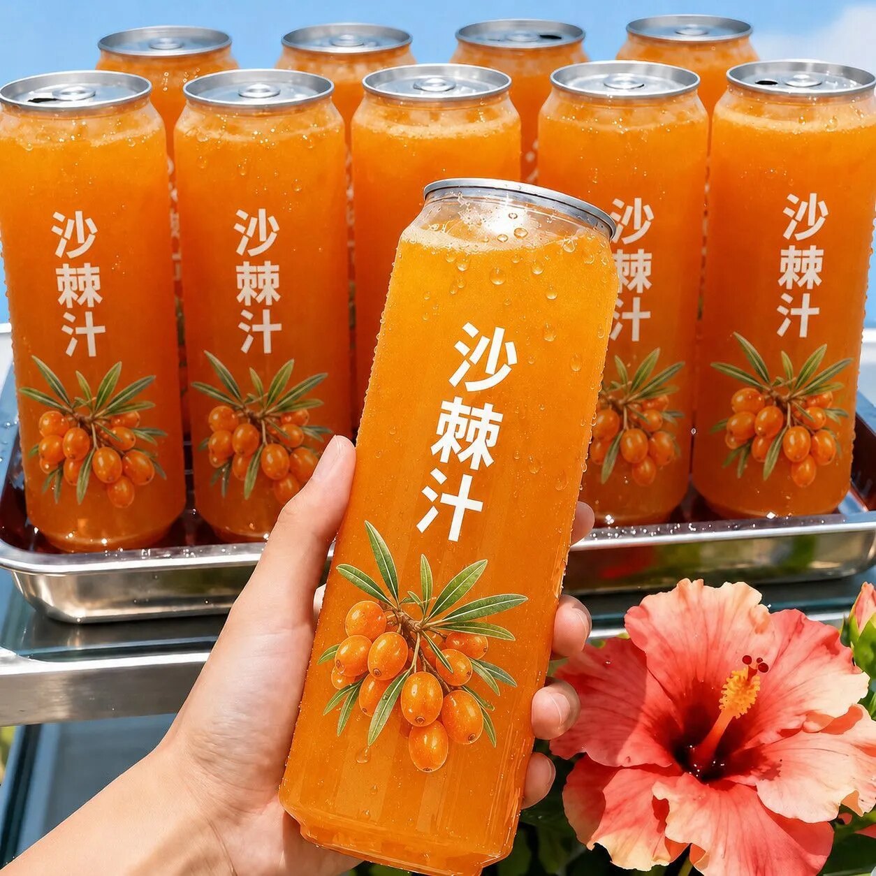 野生沙棘汁有整箱360ml/瓶装正宗沙棘果汁饮料清仓处理