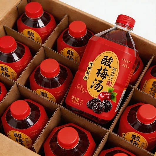 商用家用酸梅汤1L大瓶装低脂清爽酸梅汁整箱囤货夏季饮品新日期