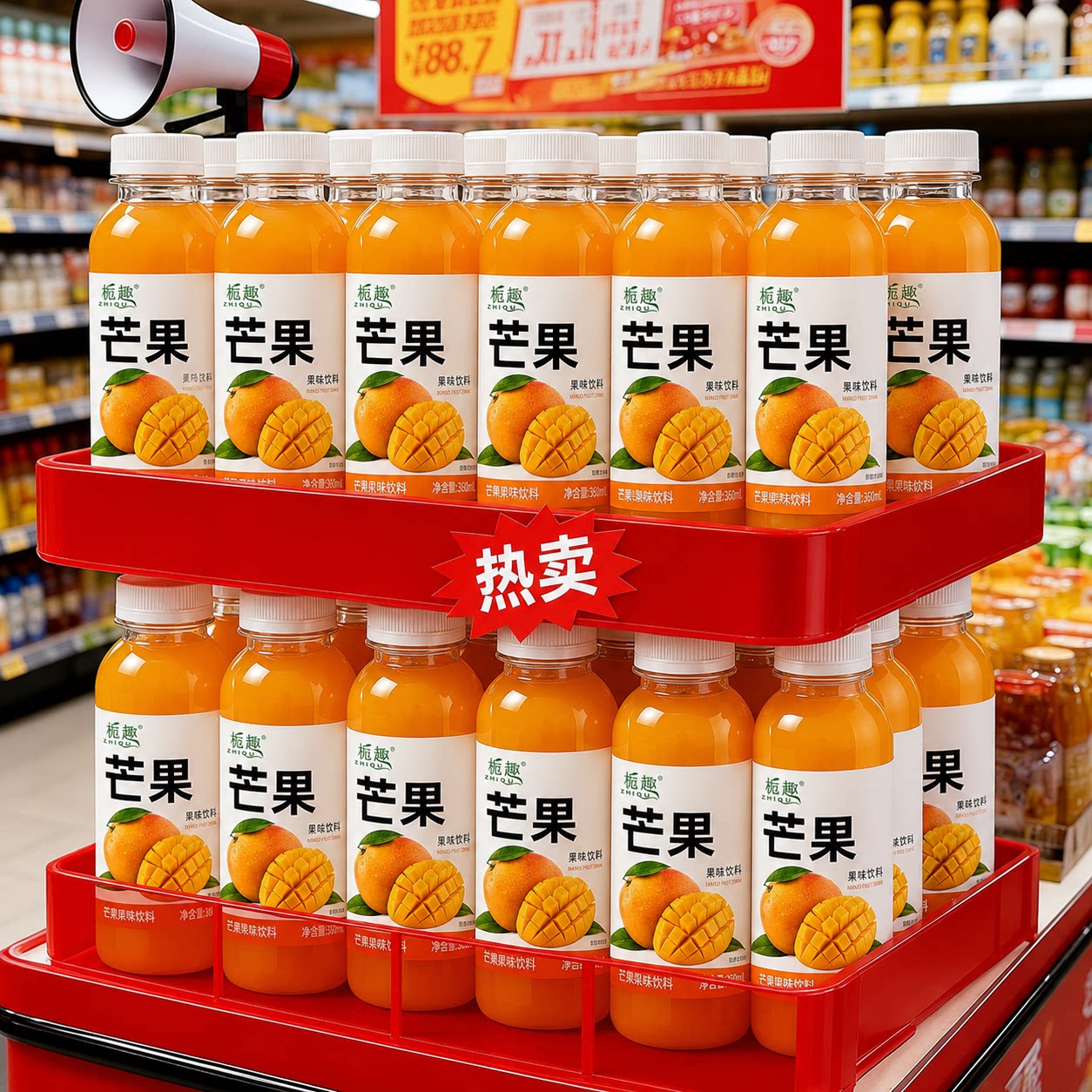 【新款尝鲜】芒果味饮品酸甜解渴整箱批秋季活动特价促销厂家直供