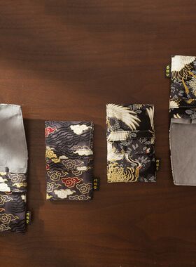 竹羽堂  旅行笔专用笔袋 水彩便携笔笔袋 中国风 仙鹤 祥云 包邮