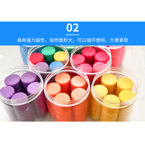 磁扣磁铁吸铁石彩色圆形平面磁扣强磁力小磁钉光面冰箱贴黑板磁贴