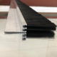 双排h型加厚铝合金尼龙长毛刷条 机械防尘密封阻燃防静电展柜毛刷