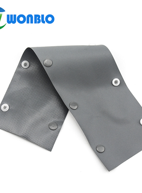 pc扣式结束带灰色束线带纽扣式束线包PVC塑料保护布机械手包线布