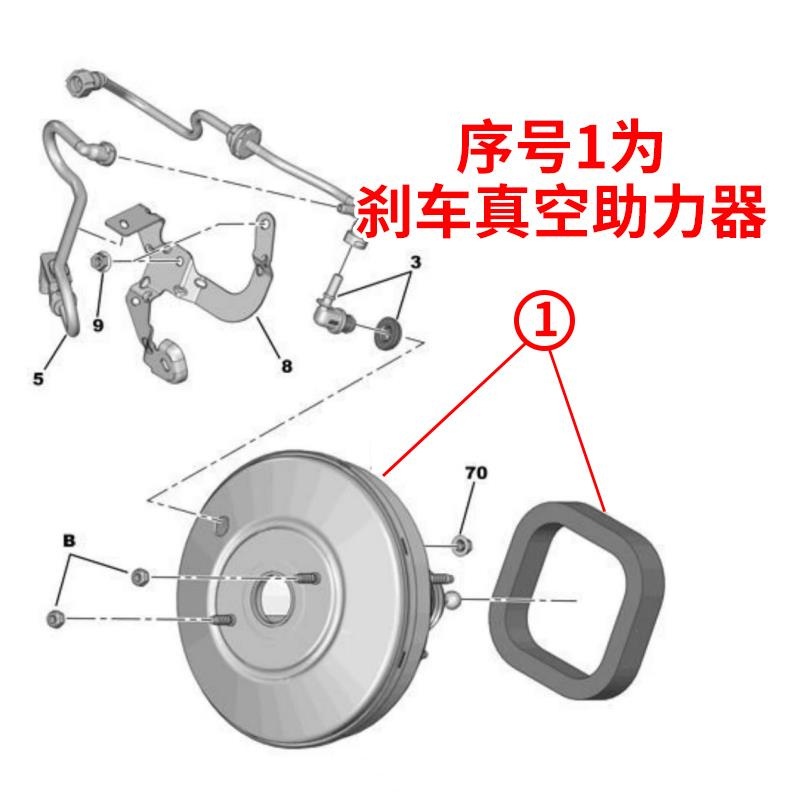 适配标致301 2008雪铁龙全新爱丽舍C3XR真空助力器制动刹车真空泵