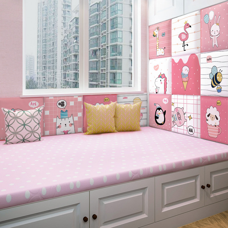 墙纸自粘卧室温馨儿童房3d立体墙贴幼儿园软包贴防撞背景墙壁贴纸,家居饰品,软装墙贴,淘宝优惠券,粉丝福利购,淘宝优惠卷